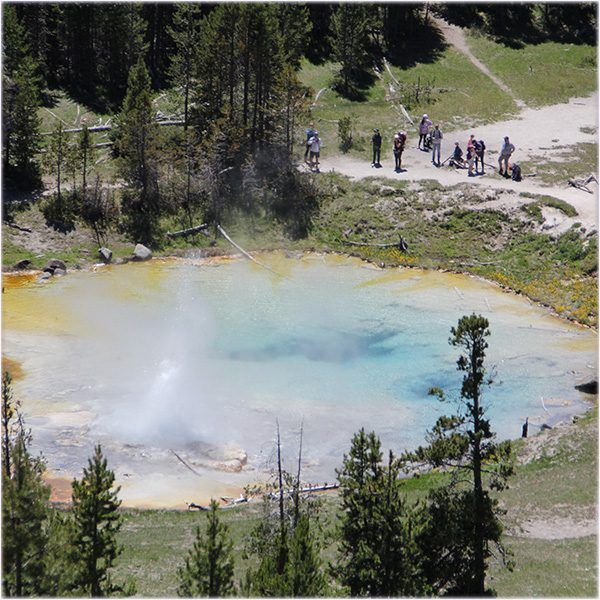 Hikers at Imperial Geyser